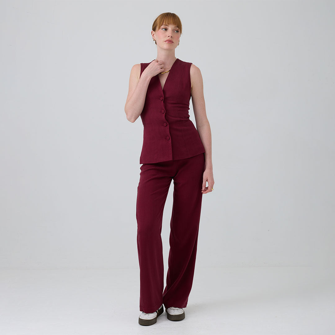 eight to eight Beaujolais Trouser