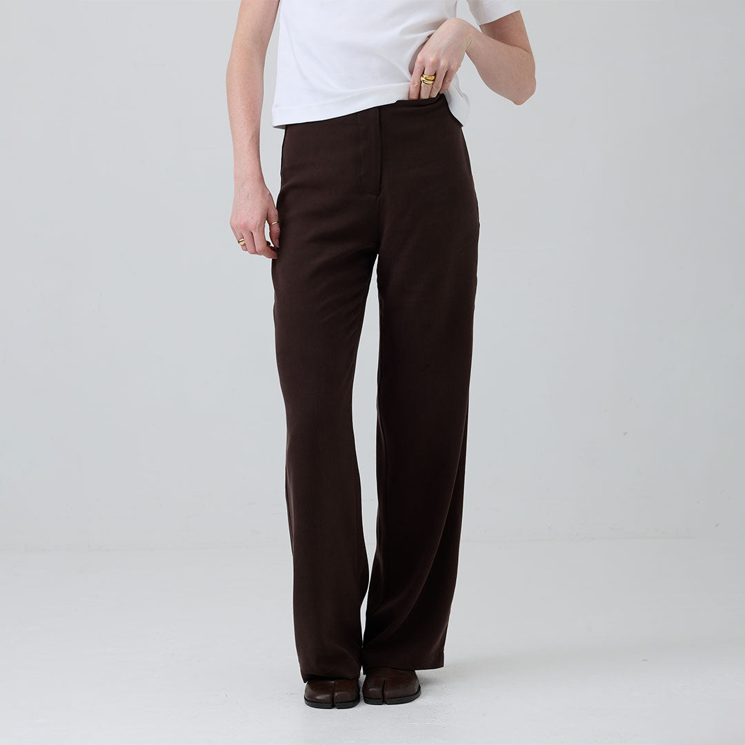 eight to eight Bitter Chocolate Trouser