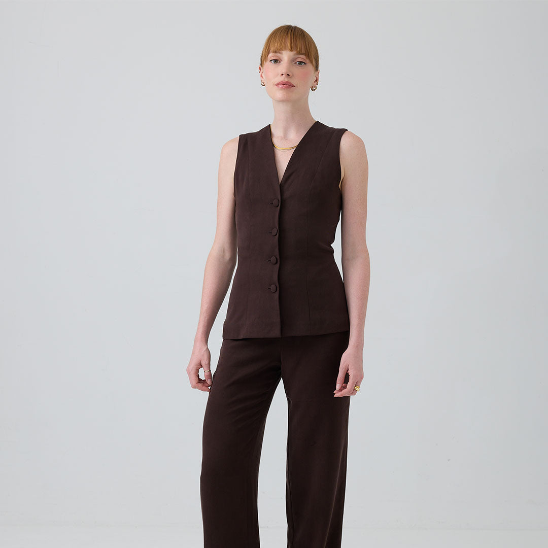 eight to eight Bitter Chocolate Waistcoat