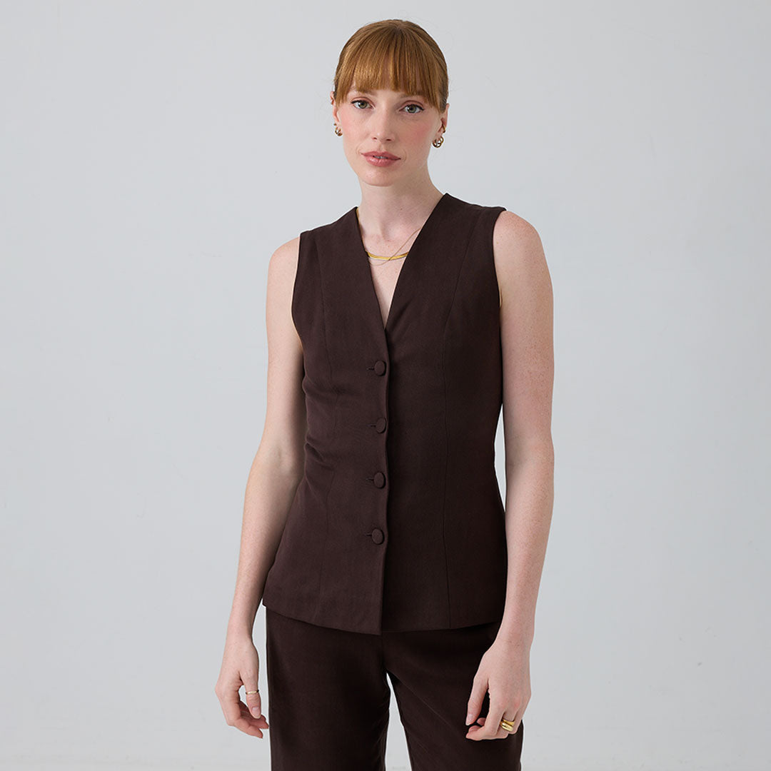 eight to eight Bitter Chocolate Waistcoat