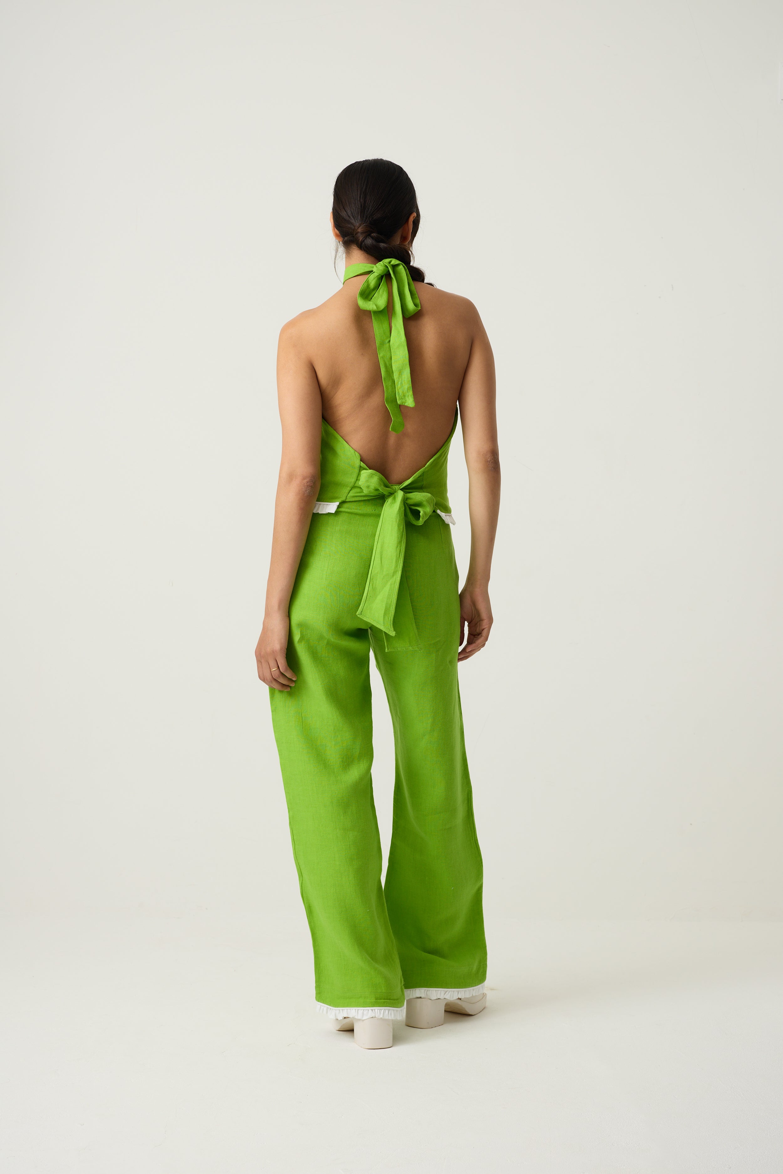 Beyond the Wallflower halter in Chartreuse