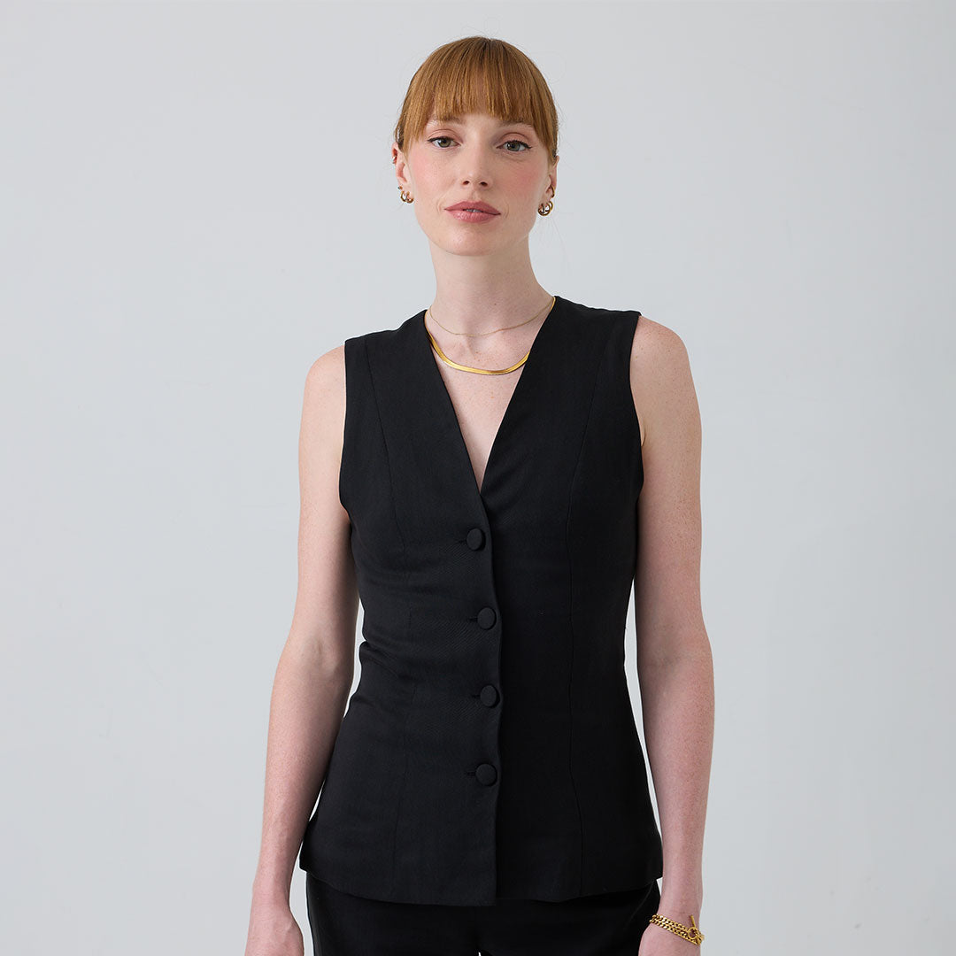 eight to eight Raven Waistcoat