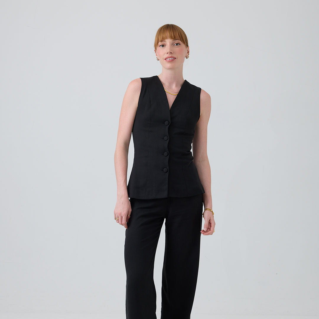 eight to eight Raven Waistcoat